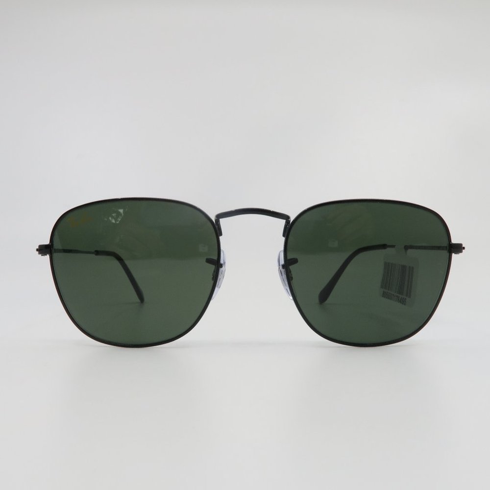 Ray-Ban RB 3857 9199/31 51mm FRANK Black/Green Icons Glass New Sunglasses - Picture 2 of 7